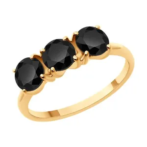 Кольцо из золочёного серебра с шпинелью