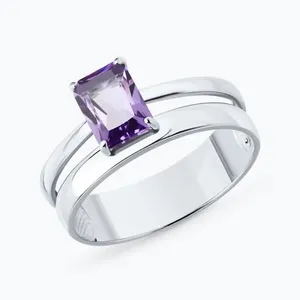 Кольцо из серебра с аметистом