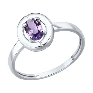 Кольцо из серебра с аметистом