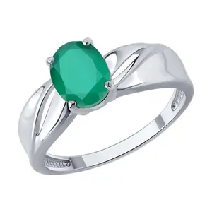 Кольцо из серебра с агатом