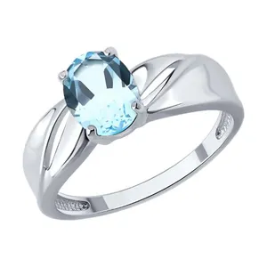 Кольцо из серебра с топазом