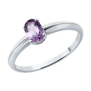Кольцо из серебра с аметистом