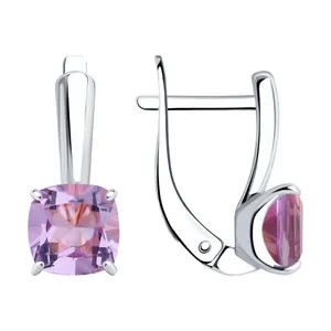 Серьги из серебра с аметистами