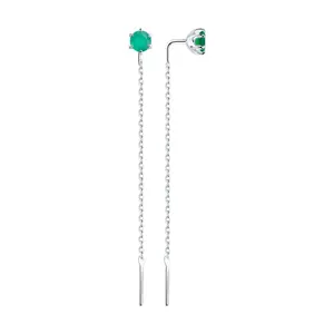 Серьги из серебра с агатами