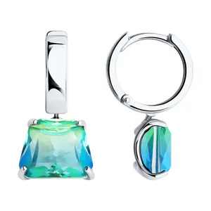 Серьги из серебра с ситаллами