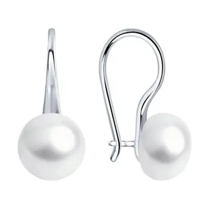 Серьги из серебра с жемчугом