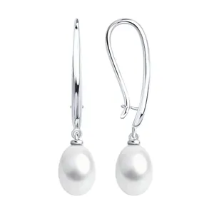 Серьги из серебра с жемчугом