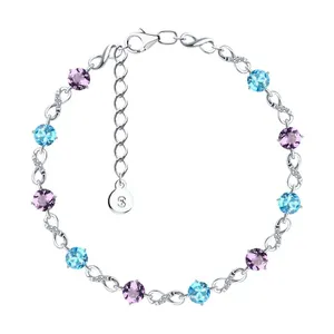 Браслет из серебра с миксом камней