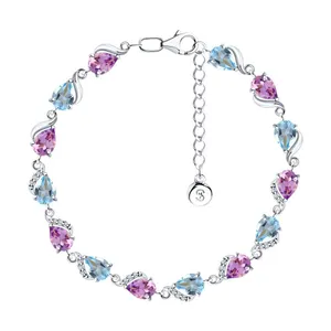 Браслет из серебра с миксом камней