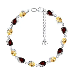 Браслет из серебра с миксом камней