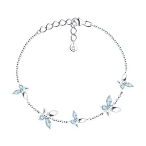 Браслет из серебра с топазами