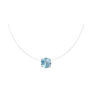 Колье из серебра с топазом