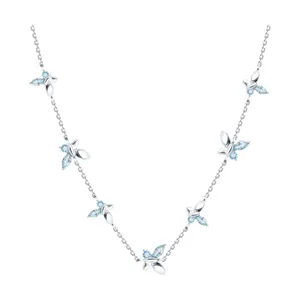 Колье из серебра с топазами