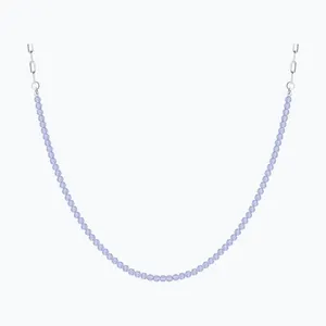 Колье из серебра с танзанитами