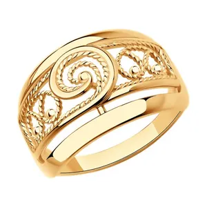 Кольцо из золочёного серебра