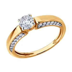 Кольцо из золочёного серебра