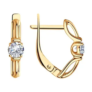 Серьги из серебра с фианитами