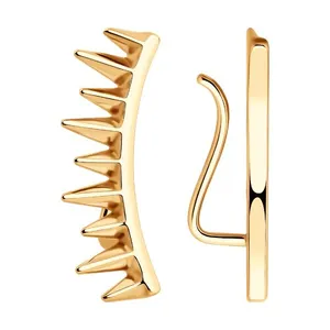 Серьги из золочёного серебра