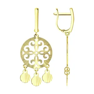 Серьги из золочёного серебра