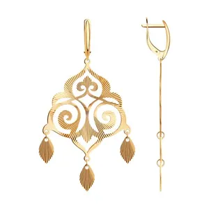 Серьги из золочёного серебра