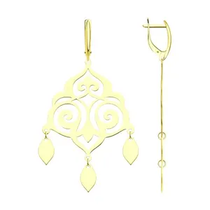 Серьги из золочёного серебра