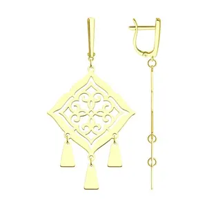 Серьги из золочёного серебра