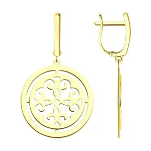 Серьги из золочёного серебра