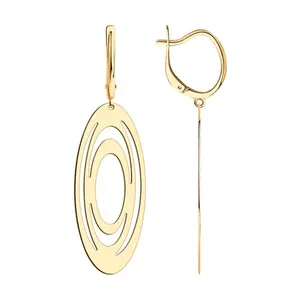 Серьги из золочёного серебра