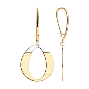 Серьги из золочёного серебра