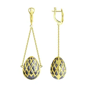 Серьги из золочёного серебра