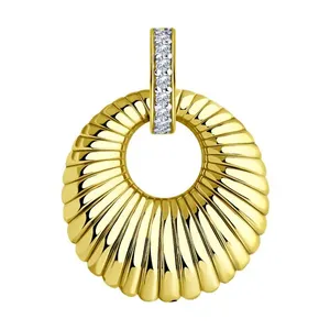 Подвеска из золочёного серебра с фианитами