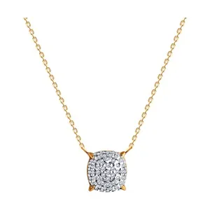 Колье из золочёного серебра с фианитами