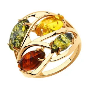 Кольцо из золочёного серебра