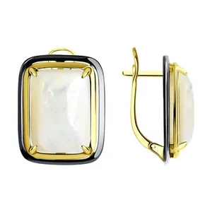 Серьги из золочёного серебра