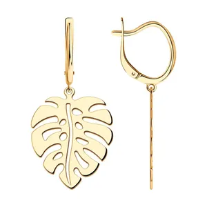 Серьги из золочёного серебра