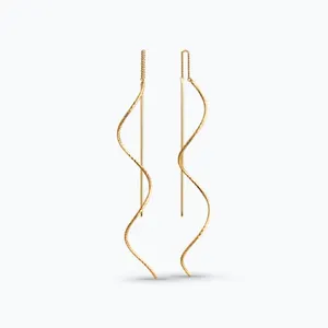 Серьги из позолоченного серебра