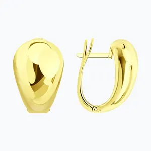 Серьги из золочёного серебра