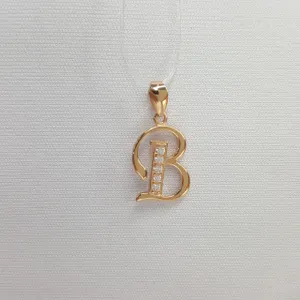 Подвеска из золочёного серебра с фианитами