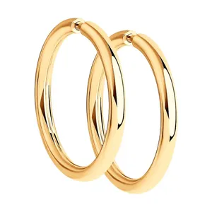 Серьги конго из золочёного серебра