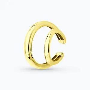 Серьга из золочёного серебра