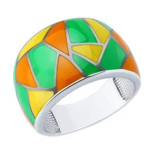 Кольцо из серебра с эмалью