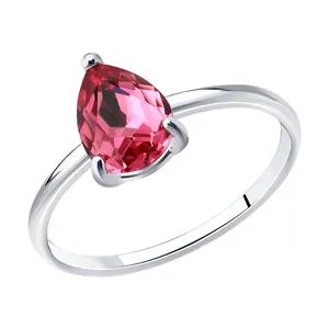 Кольцо из серебра с кристаллом