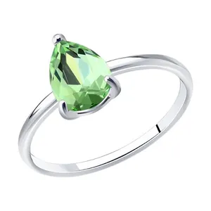 Кольцо из серебра с кристаллом