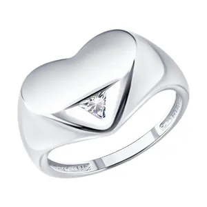 Кольцо из серебра с фианитом