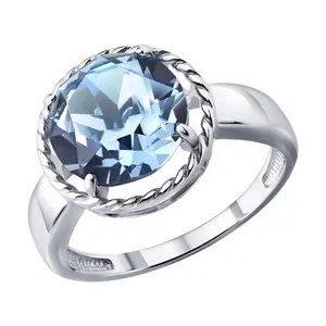 Кольцо из серебра с кристаллом