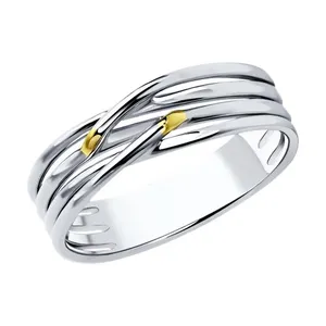 Кольцо из золочёного серебра