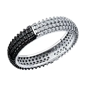 Кольцо из серебра с фианитами