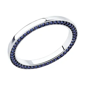 Кольцо из серебра с фианитами