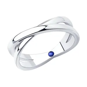 Кольцо из серебра с фианитом