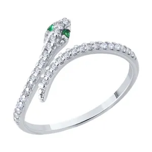 Кольцо из серебра с фианитами